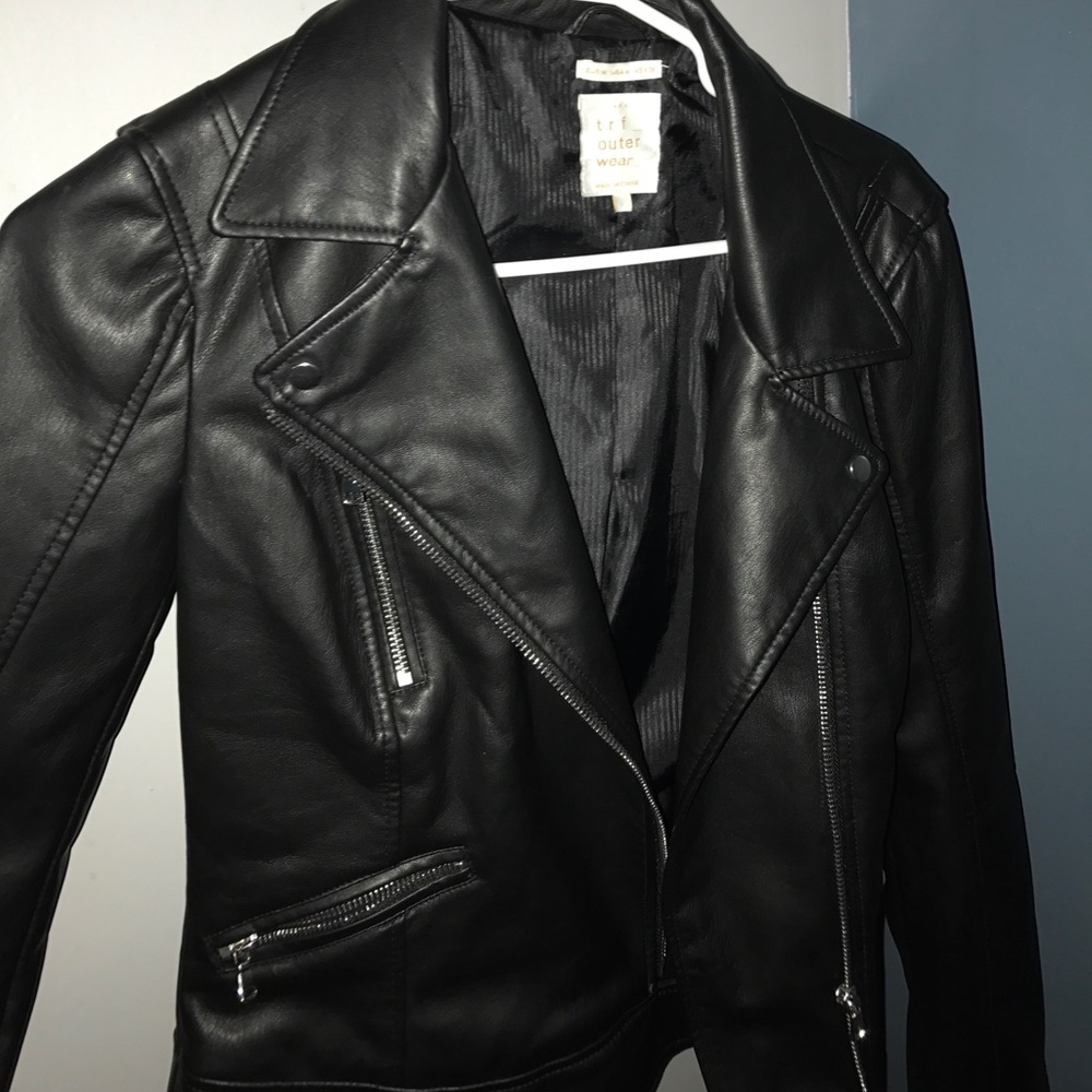 COPY - Zara black leather jacket